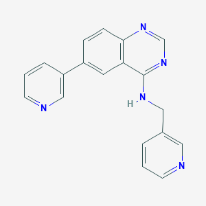 molecular formula C19H15N5 B1227970 6-(3-pyridinyl)-N-(3-pyridinylmethyl)-4-quinazolinamine 