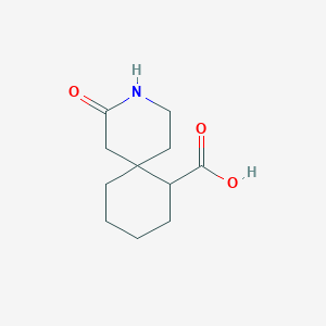 molecular formula C11H17NO3 B12279722 4-Oxo-3-azaspiro[5.5]undecane-11-carboxylic acid 