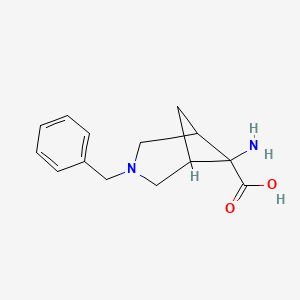 molecular formula C14H18N2O2 B12279743 6-Amino-3-benzyl-3-azabicyclo[3.1.1]heptane-6-carboxylic acid CAS No. 1251925-15-1