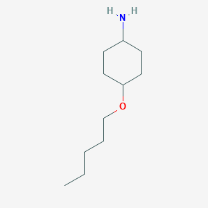 molecular formula C11H23NO B12279744 Cyclohexanamine, 4-(pentyloxy)-, trans- 