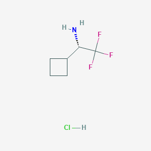 molecular formula C6H11ClF3N B12279783 (1S)-1-cyclobutyl-2,2,2-trifluoro-ethanamine;hydrochloride 