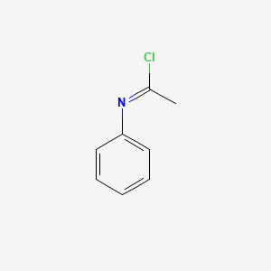 molecular formula C8H8ClN B12279790 (1Z)-N-Phenyl-ethanimidoyl chloride 