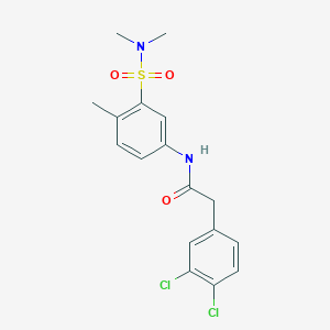 molecular formula C17H18Cl2N2O3S B1227985 2-(3,4-dichlorophenyl)-N-[3-(dimethylsulfamoyl)-4-methylphenyl]acetamide 