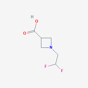 molecular formula C6H9F2NO2 B12279876 1-(2,2-Difluoroethyl)azetidine-3-carboxylic acid 