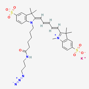 potassium;(2Z)-1-[6-(3-azidopropylamino)-6-oxohexyl]-3,3-dimethyl-2-[(2E,4E)-5-(1,3,3-trimethyl-5-sulfonatoindol-1-ium-2-yl)penta-2,4-dienylidene]indole-5-sulfonate