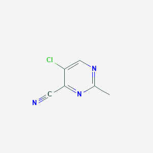 molecular formula C6H4ClN3 B12279882 5-chloro-2-methylpyrimidine-4-carbonitrile 