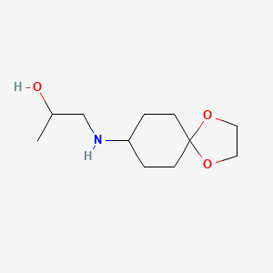 molecular formula C11H21NO3 B12279899 1-({1,4-Dioxaspiro[4.5]decan-8-yl}amino)propan-2-ol 