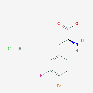 molecular formula C10H12BrClFNO2 B12279929 Methyl 4-bromo-3-fluoro-L-phenylalaninate HCl 