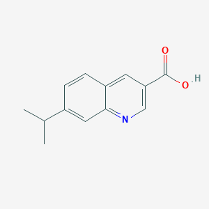 molecular formula C13H13NO2 B12279930 7-Isopropylquinoline-3-carboxylic acid 