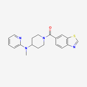 molecular formula C19H20N4OS B12279978 N-[1-(1,3-benzothiazole-6-carbonyl)piperidin-4-yl]-N-methylpyridin-2-amine 