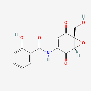 molecular formula C14H11NO6 B1227998 Epoxyquinomicin B CAS No. 175448-32-5