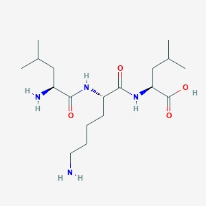 molecular formula C18H36N4O4 B12279993 H-Leu-Lys-Leu-OH 