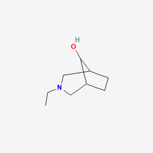 molecular formula C9H17NO B12280000 3-Ethyl-3-azabicyclo[3.2.1]octan-8-ol 