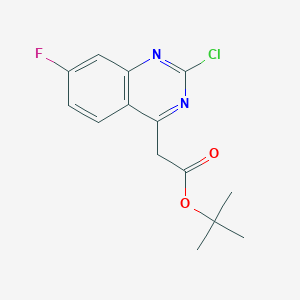 tert-Butyl 2-Chloro-7-fluoroquinazoline-4-acetate