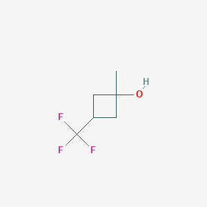 molecular formula C6H9F3O B12280022 1-Methyl-3-(trifluoromethyl)cyclobutan-1-ol 