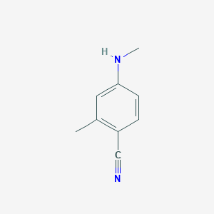 molecular formula C9H10N2 B12280046 2-Methyl-4-(methylamino)benzonitrile 