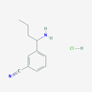 molecular formula C11H15ClN2 B12280053 3-(1-Aminobutyl)benzonitrile;hydrochloride 