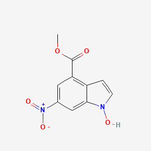 molecular formula C10H8N2O5 B12280080 1-Hydroxy-6-nitro indole-4-methyl carboxylate 