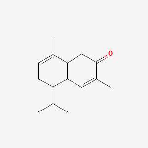molecular formula C15H22O B1228011 3,8-dimethyl-5-propan-2-yl-4a,5,6,8a-tetrahydro-1H-naphthalen-2-one 