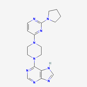 6-{4-[2-(pyrrolidin-1-yl)pyrimidin-4-yl]piperazin-1-yl}-9H-purine