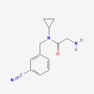 molecular formula C13H15N3O B12280114 2-Amino-N-(3-cyano-benzyl)-N-cyclopropyl-acetamide 