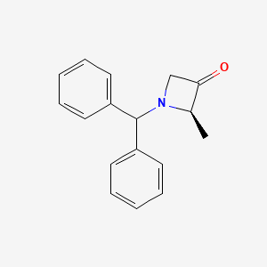 molecular formula C17H17NO B12280120 (2R)-1-(diphenylmethyl)-2-methylazetidin-3-one 