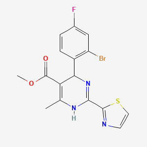 Methyl 4-(2-Bromo-4-fluorophenyl)-6-methyl-2-(2-thiazolyl)-1,4-dihydropyrimidine-5-carboxylate