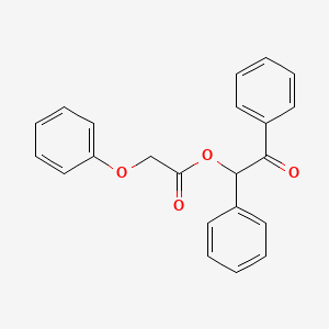 molecular formula C22H18O4 B1228017 2-苯氧基乙酸 (2-氧代-1,2-二苯乙基) 酯 