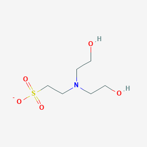 molecular formula C6H14NO5S- B1228020 2-[Bis(2-hydroxyethyl)amino]ethanesulfonate 