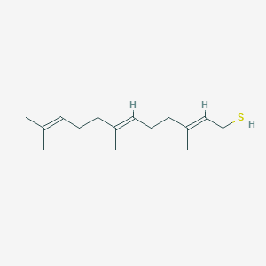 molecular formula C15H26S B12280216 (2E,6E)-3,7,11-trimethyldodeca-2,6,10-triene-1-thiol 