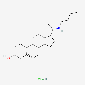 10,13-dimethyl-17-[1-(3-methylbutylamino)ethyl]-2,3,4,7,8,9,11,12,14,15,16,17-dodecahydro-1H-cyclopenta[a]phenanthren-3-ol;hydrochloride