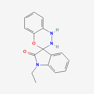 molecular formula C16H15N3O2 B1228025 1'-Ethyl-2'-spiro[1,2-dihydro-4,1,2-benzoxadiazine-3,3'-indole]one 