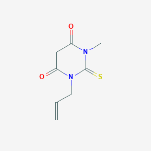 molecular formula C8H10N2O2S B12280267 1-Methyl-3-prop-2-enyl-2-sulfanylidene-1,3-diazinane-4,6-dione 