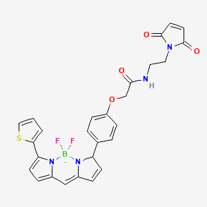 2-[4-(2,2-difluoro-12-thiophen-2-yl-1,3-diaza-2-boranuidatricyclo[7.3.0.03,7]dodeca-5,7,9,11-tetraen-4-yl)phenoxy]-N-[2-(2,5-dioxopyrrol-1-yl)ethyl]acetamide