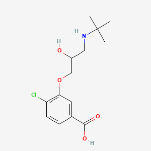 molecular formula C14H20ClNO4 B1228028 3-[3-(Tert-butylamino)-2-hydroxypropoxy]-4-chlorobenzoic acid CAS No. 42242-69-3