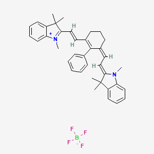 molecular formula C38H41BF4N2 B12280312 (2Z)-1,3,3-trimethyl-2-[(2Z)-2-[2-phenyl-3-[(E)-2-(1,3,3-trimethylindol-1-ium-2-yl)ethenyl]cyclohex-2-en-1-ylidene]ethylidene]indole;tetrafluoroborate 