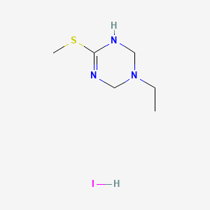 molecular formula C6H14IN3S B12280317 1-Ethyl-1,2,3,6-tetrahydro-4-(methylthio)-1,3,5-triazine Hydroiodide 