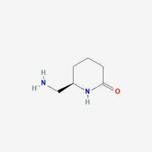 molecular formula C6H12N2O B12280335 (6R)-6-(aminomethyl)piperidin-2-one 