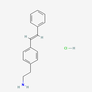 molecular formula C16H18ClN B12280338 2-[4-(2-Phenylethenyl)phenyl]ethanamine hydrochloride 