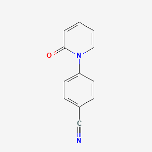 molecular formula C12H8N2O B12280346 4-(2-Oxo-1(2H)-pyridinyl)benzonitrile CAS No. 444002-96-4