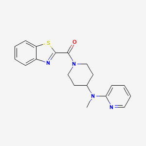 molecular formula C19H20N4OS B12280352 N-[1-(1,3-benzothiazole-2-carbonyl)piperidin-4-yl]-N-methylpyridin-2-amine 