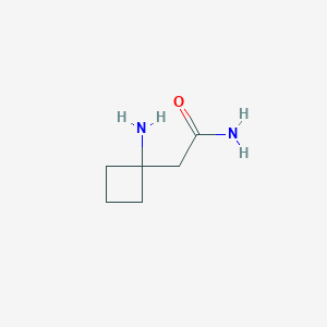 molecular formula C6H12N2O B12280364 2-(1-Aminocyclobutyl)acetamide 