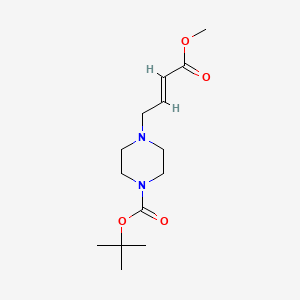 molecular formula C14H24N2O4 B12280402 4-(3-Methoxycarbonylallyl)piperazine-1-carboxylic acid T-butyl ester 