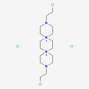 molecular formula C16H32Cl4N4 B1228041 3,12-Bis(2-chloroethyl)-3,12-diaza-6,9-diazoniadispiro[5.2.5.2]hexadecane dichloride CAS No. 1158-80-1