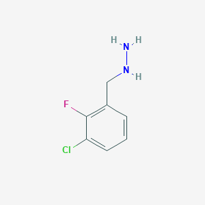 molecular formula C7H8ClFN2 B12280434 [(3-Chloro-2-fluorophenyl)methyl]hydrazine CAS No. 1000805-97-9