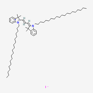 1-Icosyl-2-[(E)-3-(1-icosyl-3,3-dimethyl-1,3-dihydro-2H-indol-2-ylidene)-1-propenyl]-3,3-dimethyl-3H-indolium iodide