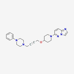 1-{4-[(1-{Imidazo[1,2-b]pyridazin-6-yl}piperidin-4-yl)oxy]but-2-yn-1-yl}-4-phenylpiperazine