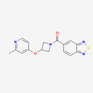 molecular formula C16H14N4O2S B12280533 5-{3-[(2-Methylpyridin-4-yl)oxy]azetidine-1-carbonyl}-2,1,3-benzothiadiazole 