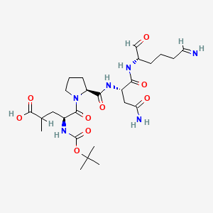 (4S)-5-[(2S)-2-[[(2S)-4-amino-1-[[(2S)-6-imino-1-oxohexan-2-yl]amino]-1,4-dioxobutan-2-yl]carbamoyl]pyrrolidin-1-yl]-2-methyl-4-[(2-methylpropan-2-yl)oxycarbonylamino]-5-oxopentanoic acid