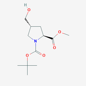 molecular formula C12H21NO5 B12280561 1-tert-butyl 2-methyl (2S,4R)-4-(hydroxymethyl)pyrrolidine-1,2-dicarboxylate 